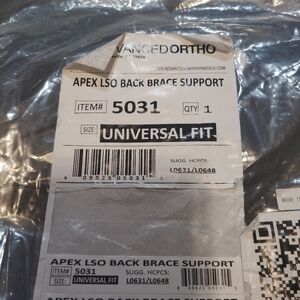Apex LSO Back Brace Support - Universal Fit